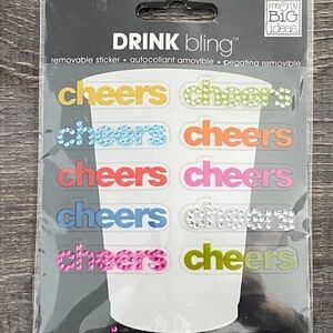 💞 New “Cheers” Drink Bling Removable Drink Stickers